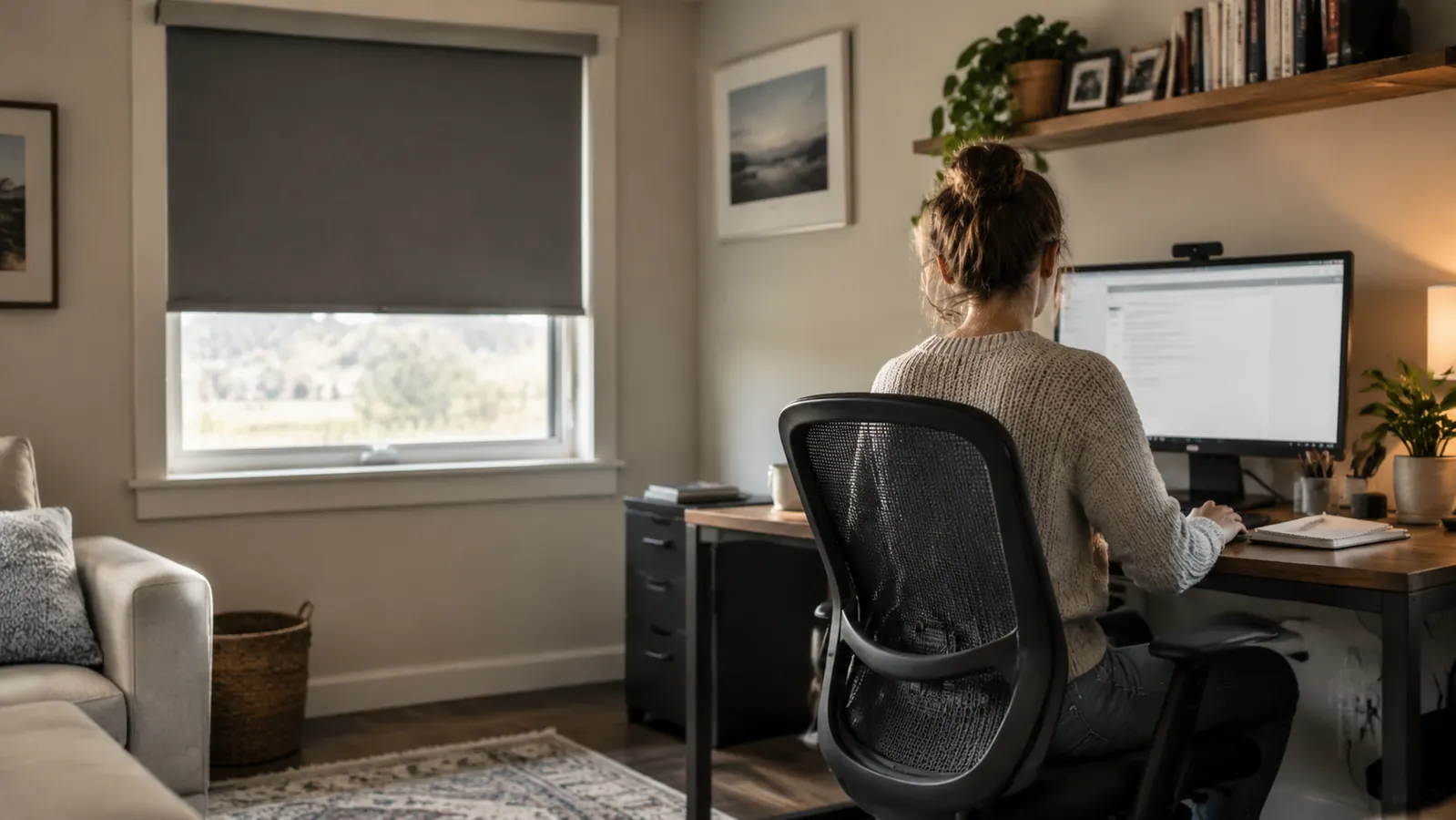 How to Light a Home Office Desk When You Only Have One Window